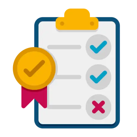 Symbol einer Checkliste mit verifiziertem Abzeichen für AM Service GmbH.