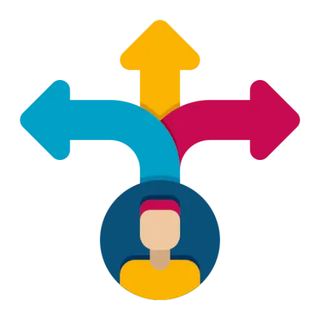 Symbol für Unterstützung und Entscheidungsfindung in Unternehmen.